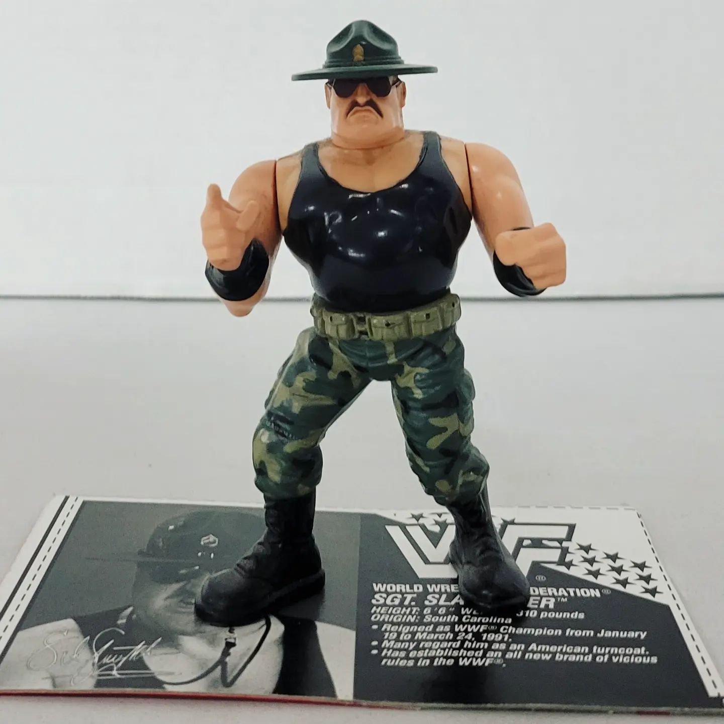 The Toy - WWF Hasbro Official Sgt. Slaughter. Includes card. Working ...