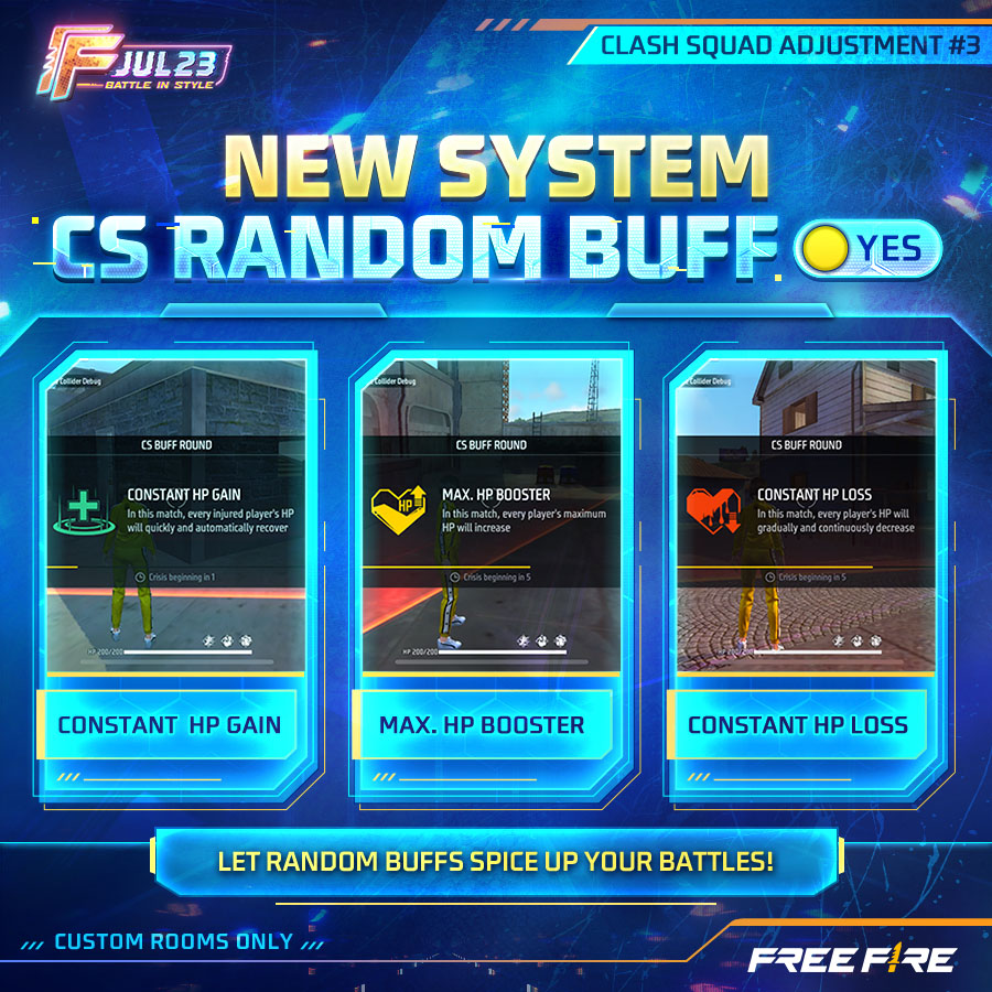 New System - CS Random Buff is on! Let... - Garena Free Fire