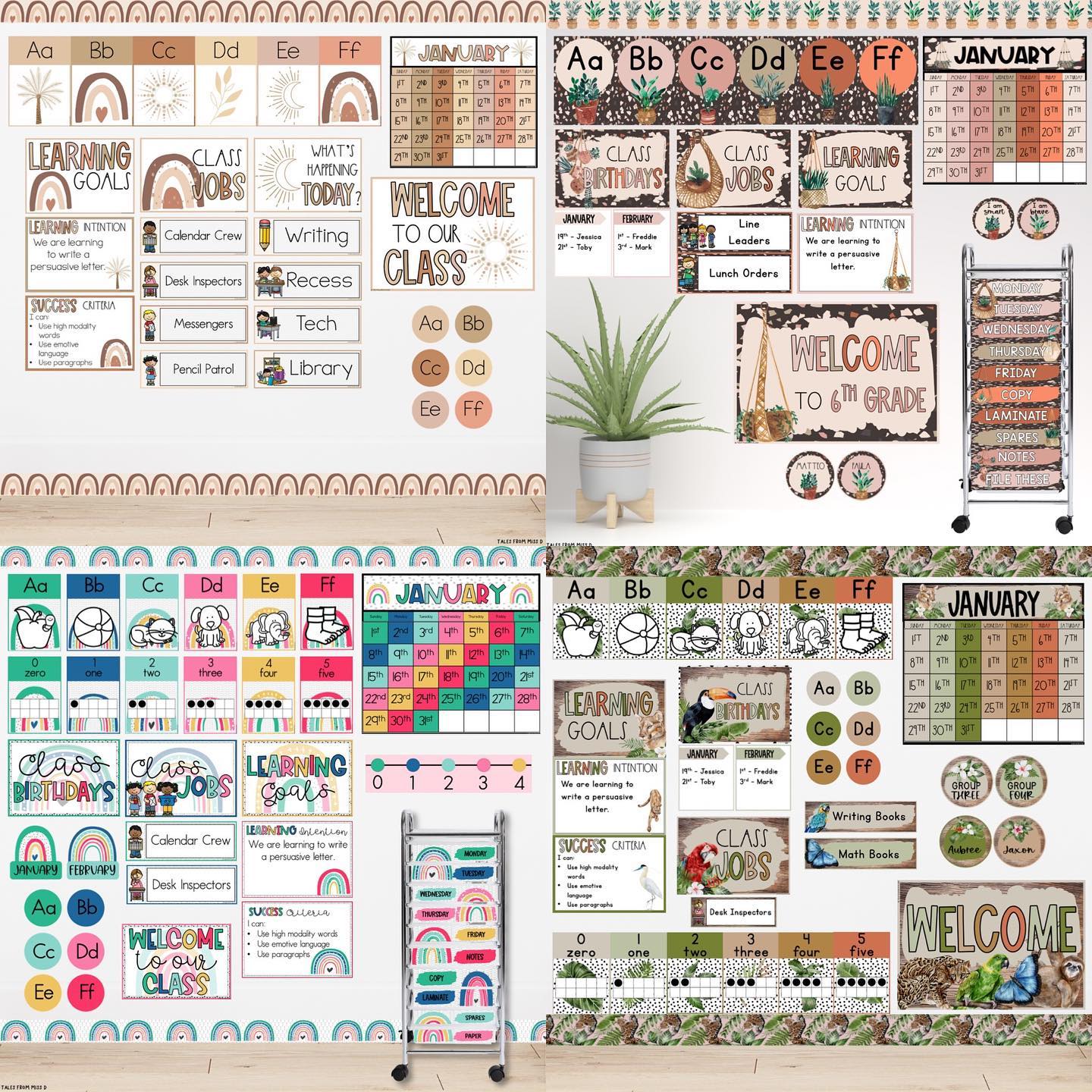 New Classroom Decor Bundles! ☀️ 🌱 🌈 🌴... - Tales From Miss D
