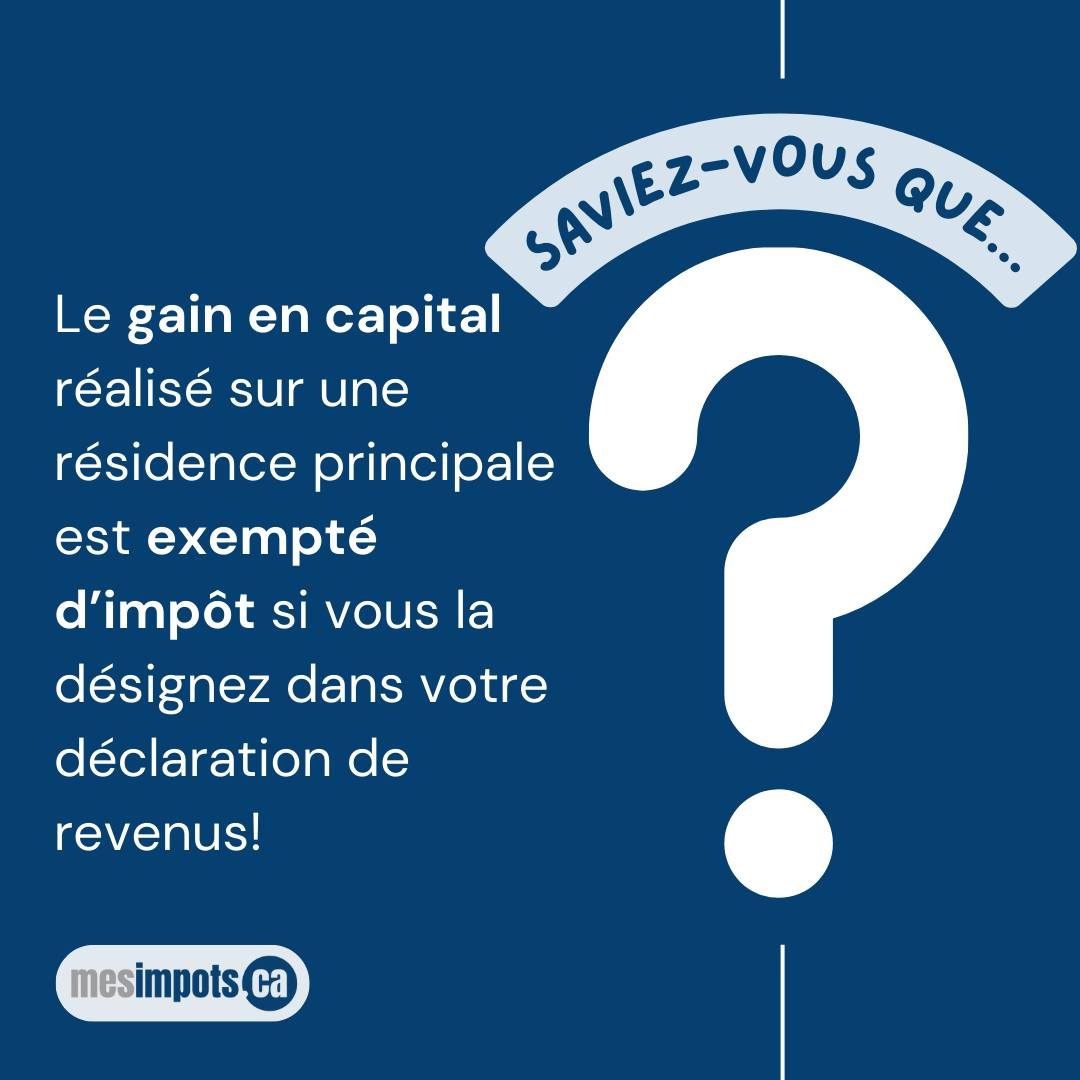 Mesimpôts.ca - 💡Saviez-vous que… Le gain en capital réalisé sur une ...