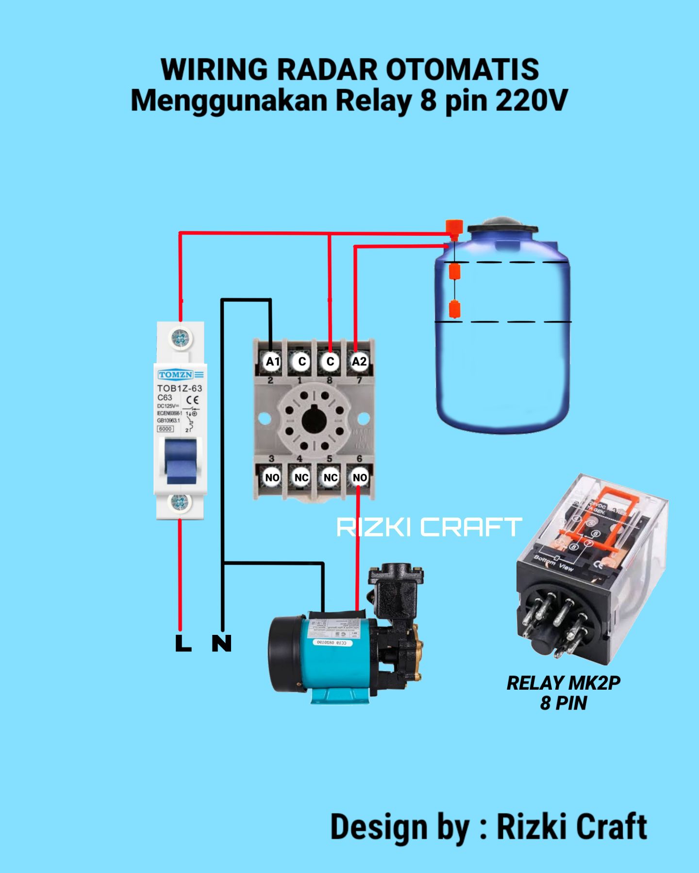 Rizki - automatic radar switch circuit with 8 pin relay #electrical # ...