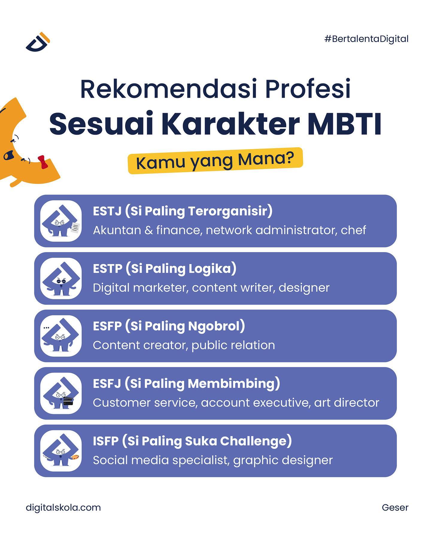 Digital Skola - Profesi Mana yang Cocok Untuk Kamu? 😱