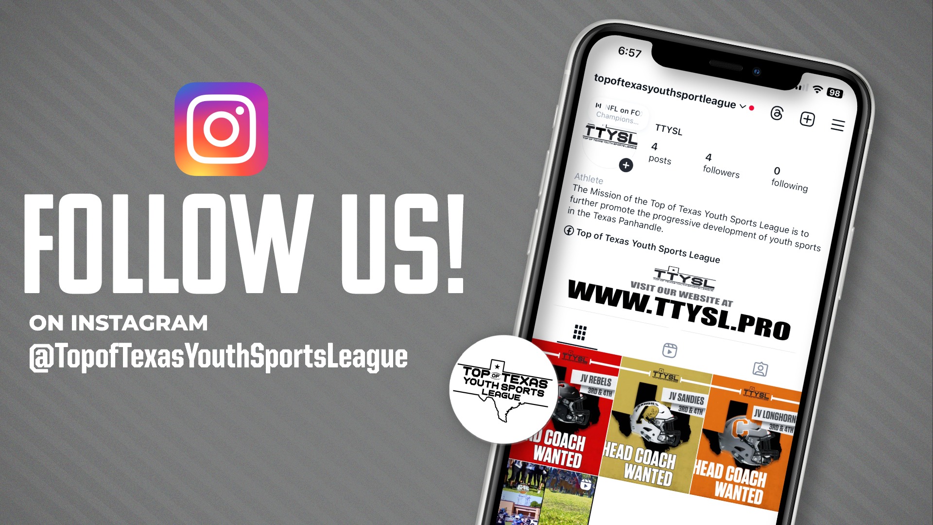 Top - 🚨 We’ve officially launched our Instagram page! 🏈 Follow us for ...