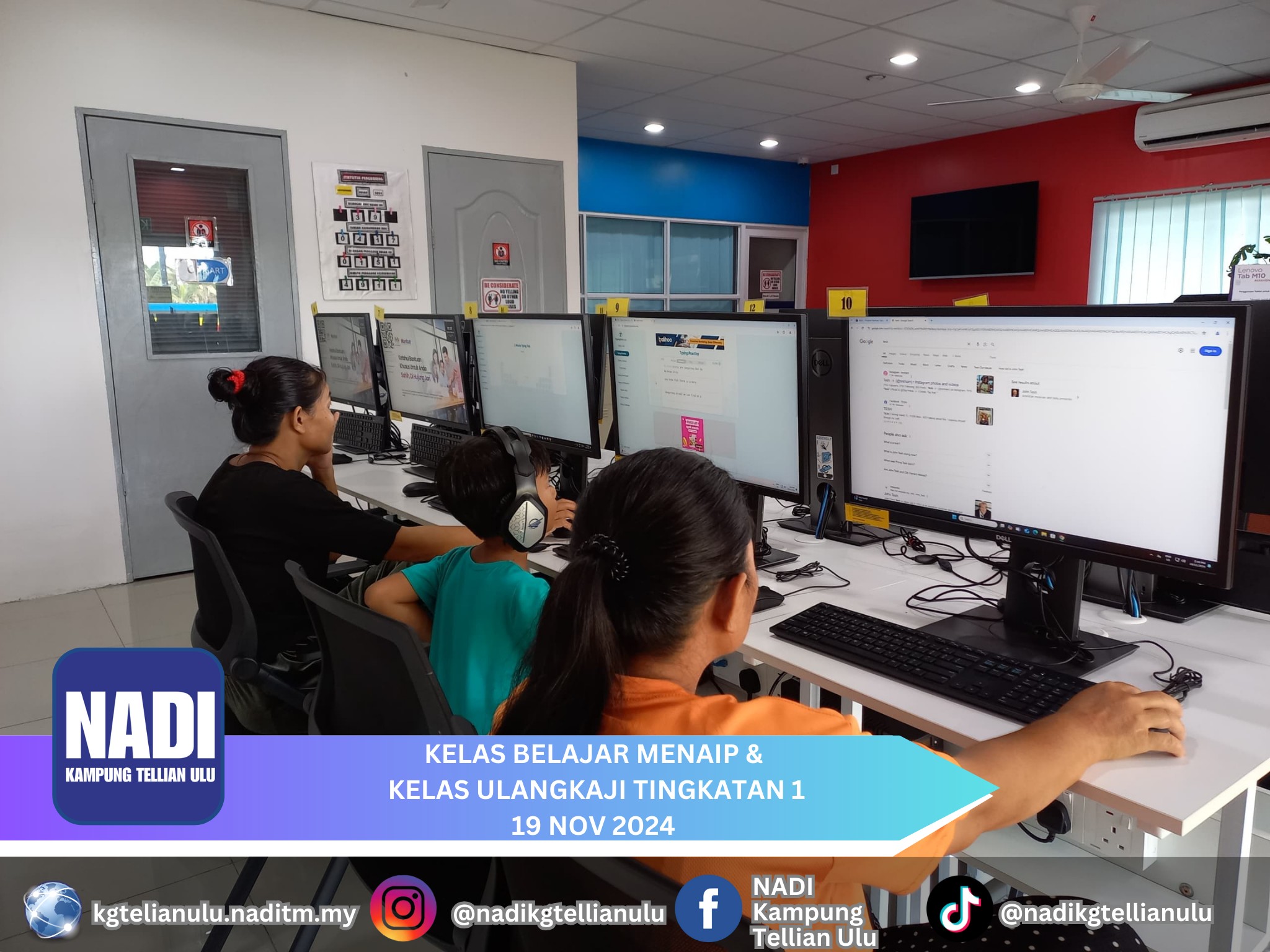 👨‍🏫 Kelas Belajar Menaip &... - NADI Kampung Tellian Ulu