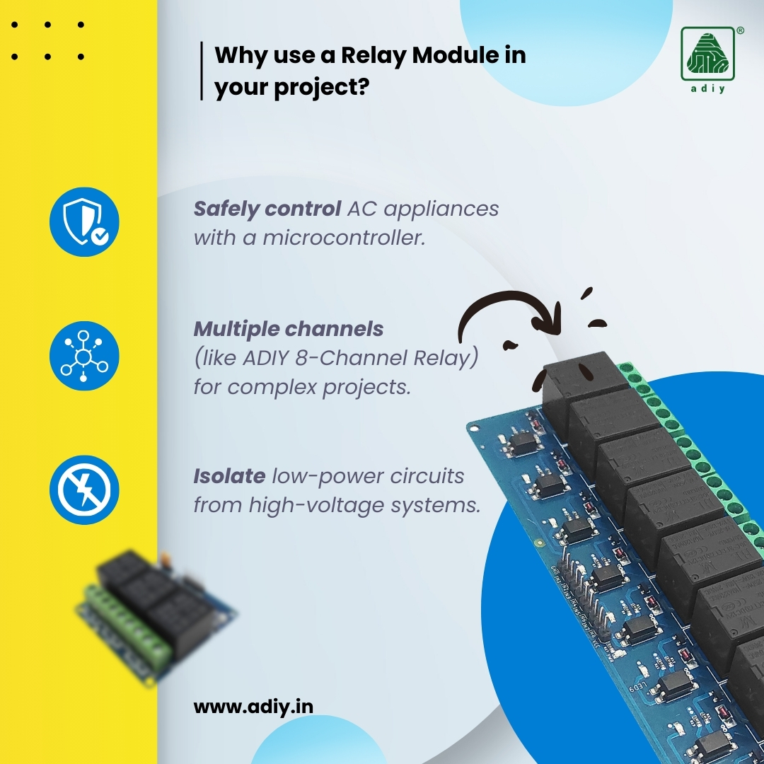 adiy.in - 🌟 Why Use a Relay Module in Your Project? 🌟 🔌... | Facebook