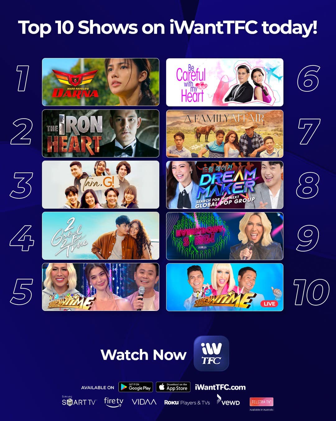 ABS-CBN PR - Here are the TOP 10 SHOWS everyone's watching...