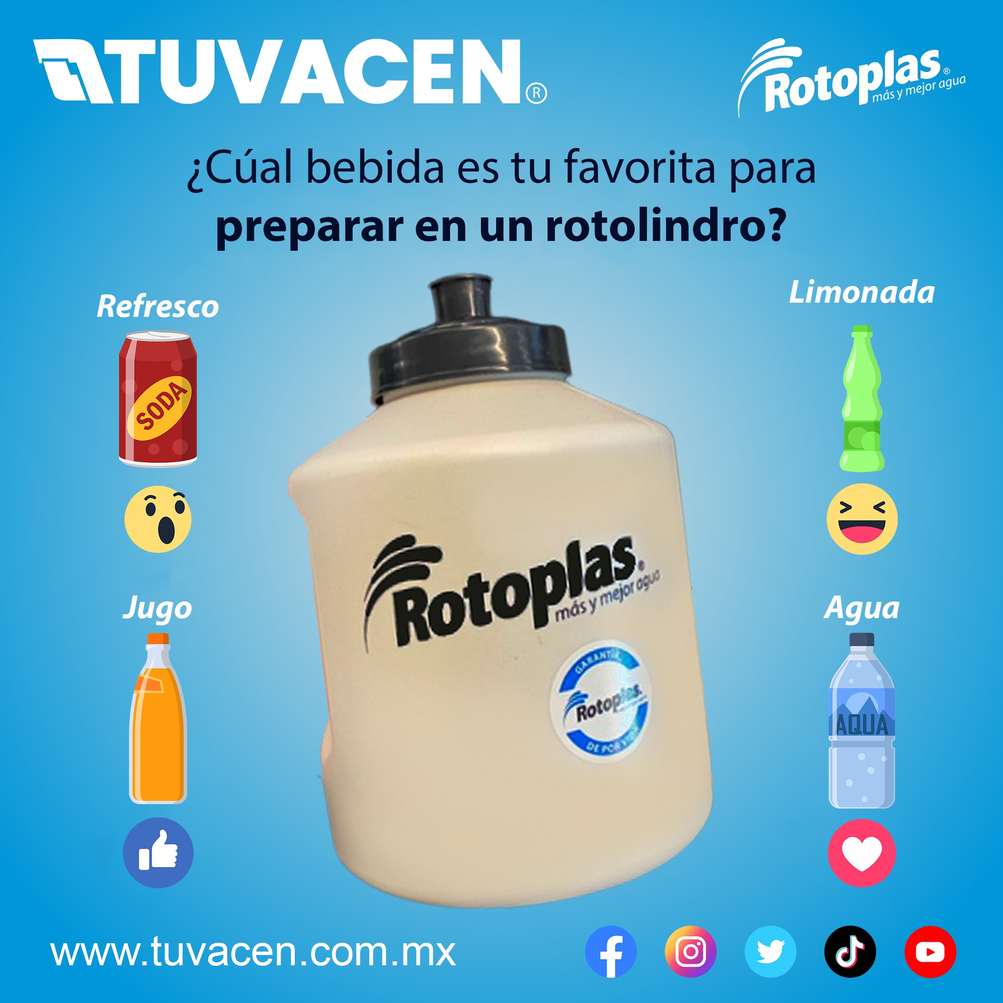 TUVACEN - ¿Qué bebida crees que va contigo?🤔🤔 Reacciona en... | Facebook