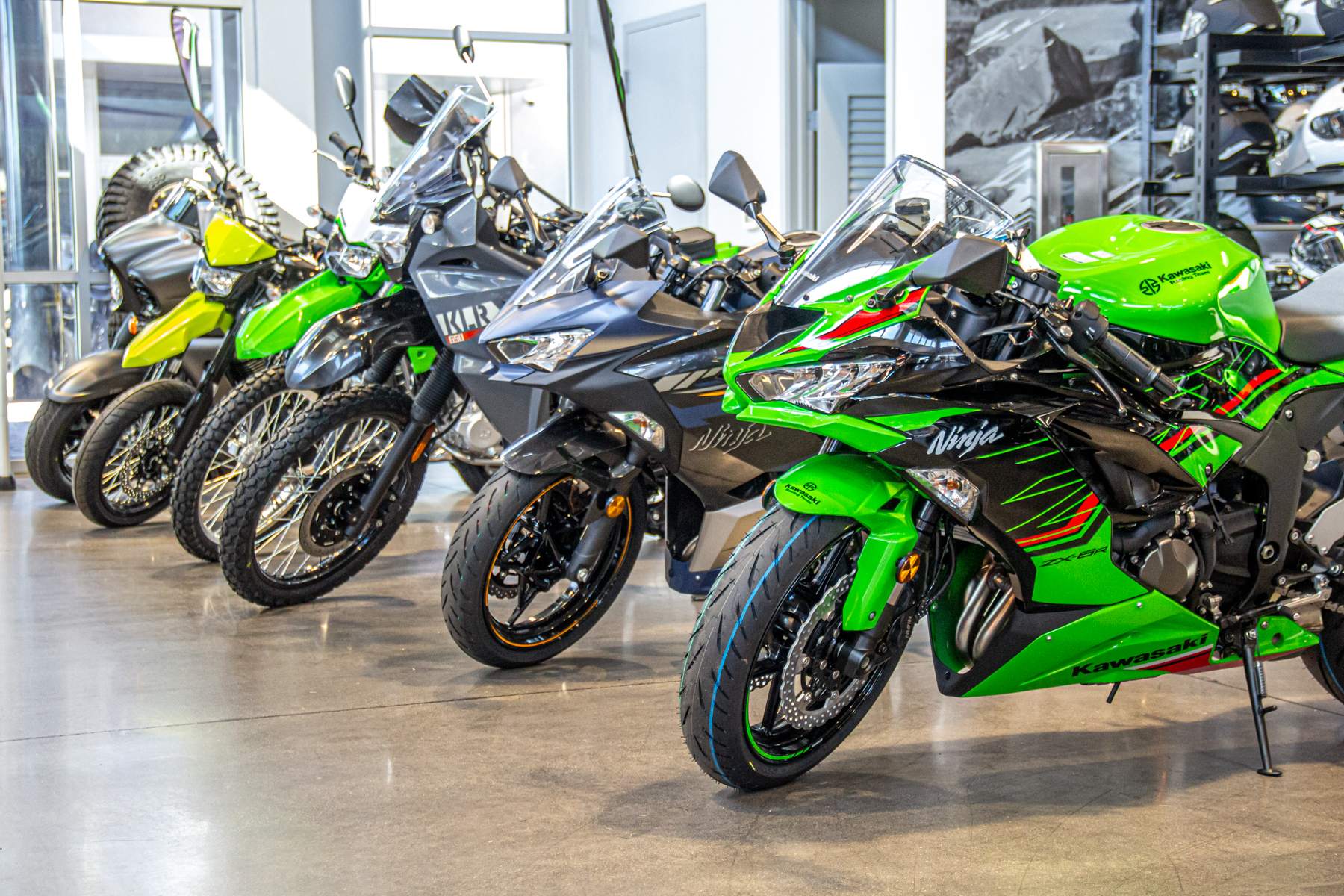 The Kawasaki lineup is locked, loaded, and ready to ride