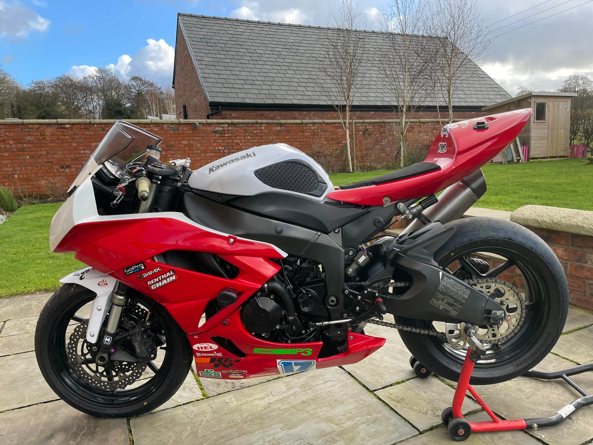 On the dyno this morning is 2004 #Kawasaki #ZX6R fitted with a