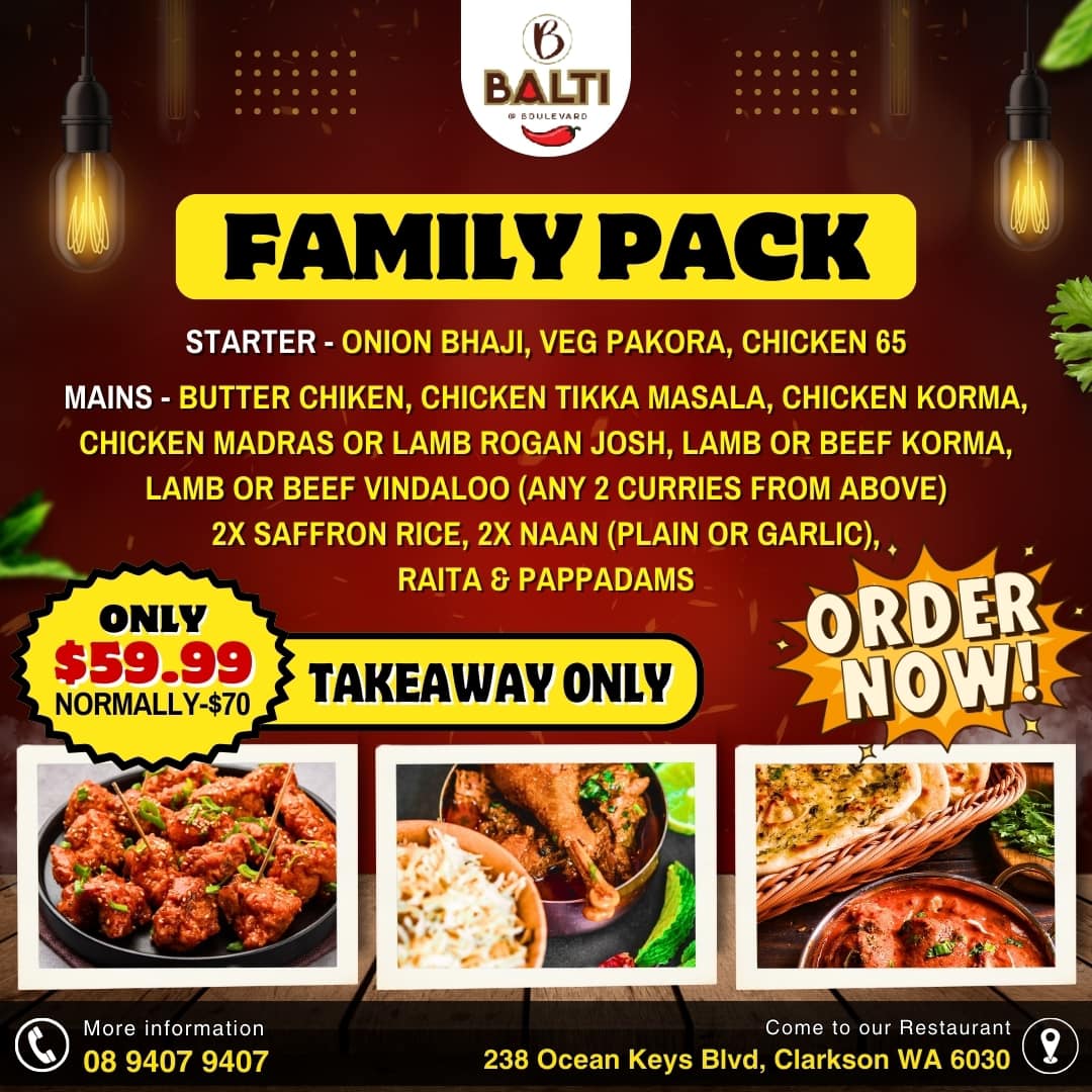 Balti at Boulevard Indian Restaurant | Clarkson WA