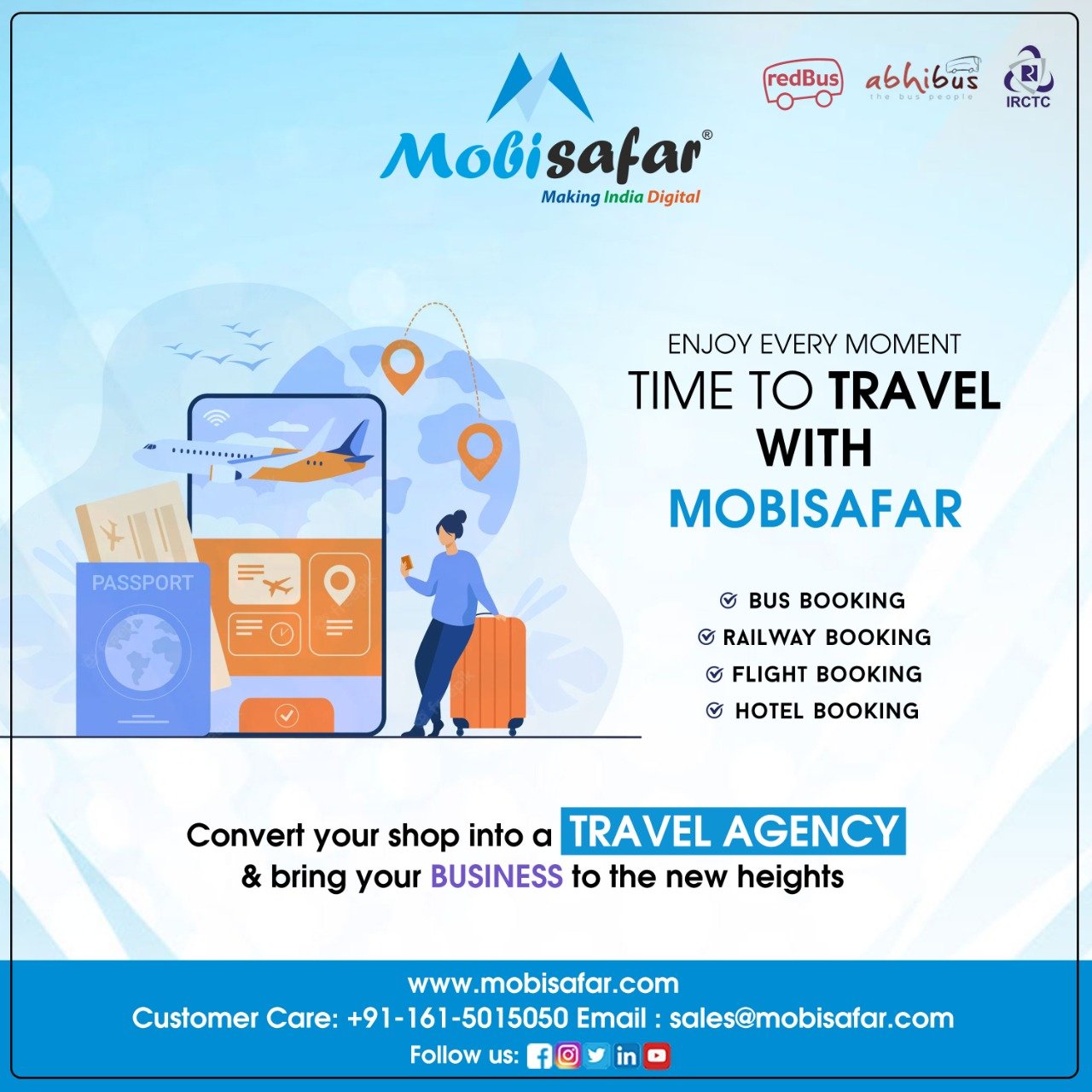 Mobisafar.com - Convert your shop into a Travel Agency