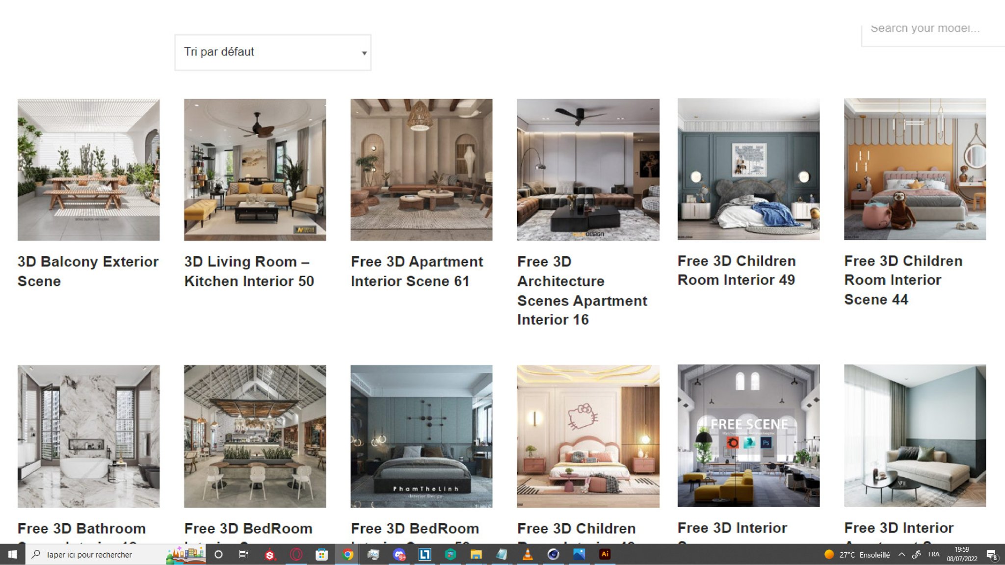 free3dmodel.net - Several interior 3D scenes Free Download...
