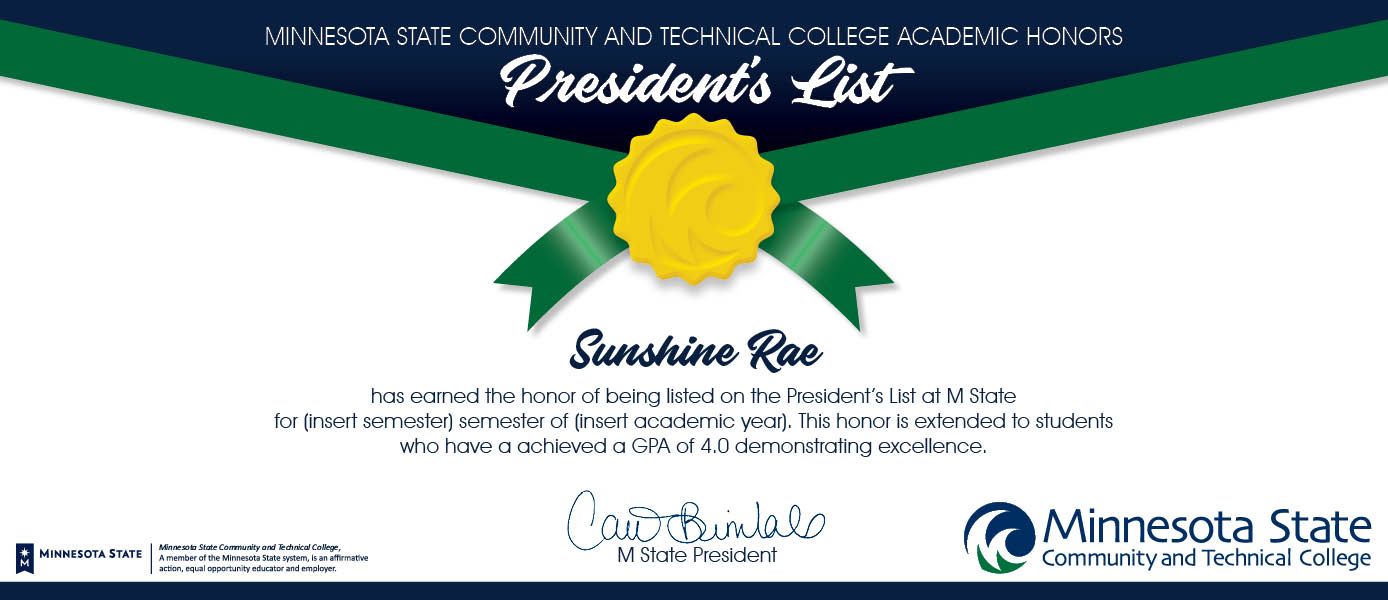 Minnesota - Minnesota State Community and Technical College has named ...