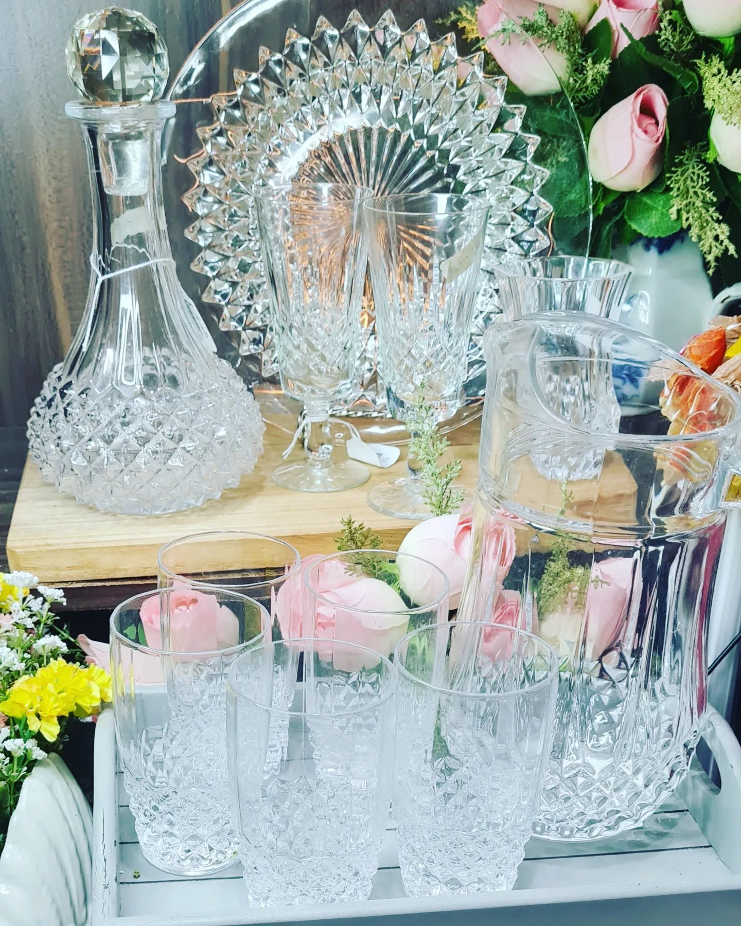 ️CRYSTAL SET ️ 💯In very good... - Ritch's Chinaware Shop