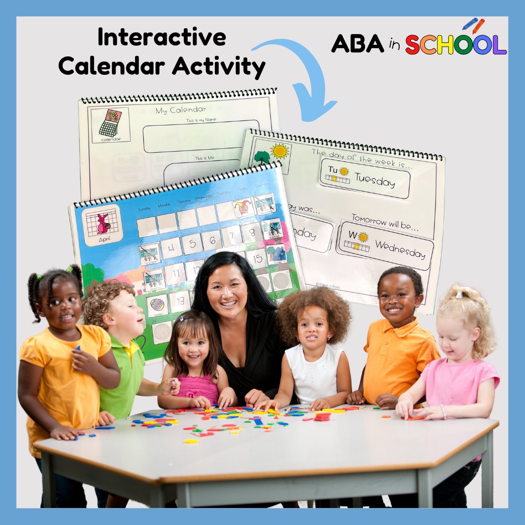 ABA in School - Printable Interactive Calendar for Morning...