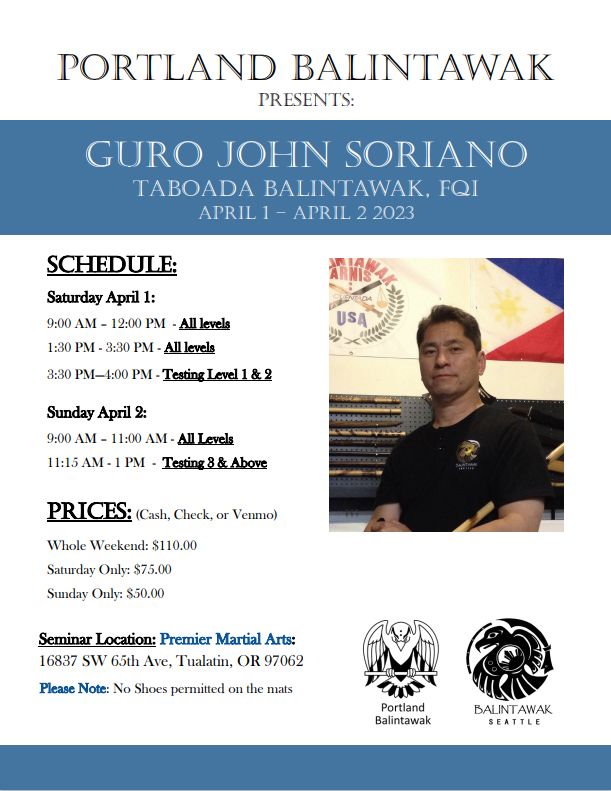 Inosanto academy two day event