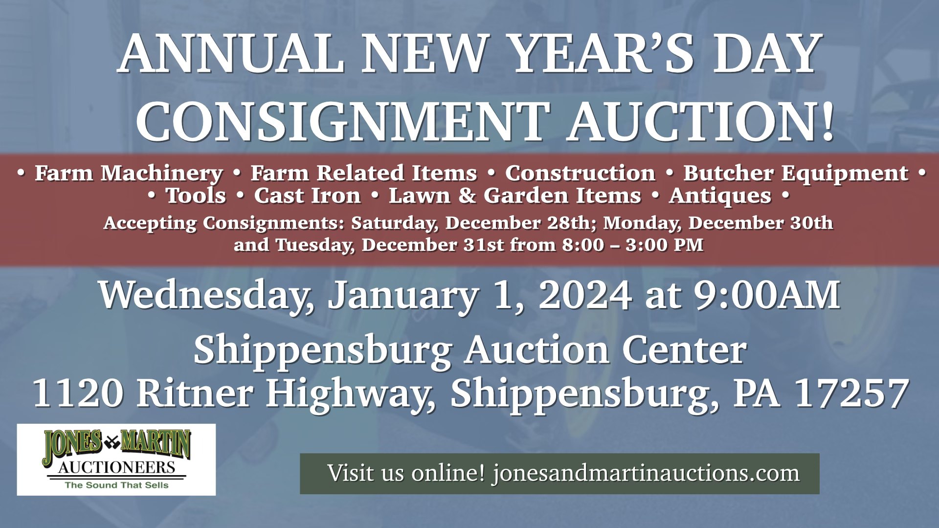 2025 Annual New Year’s Consignment Auction!