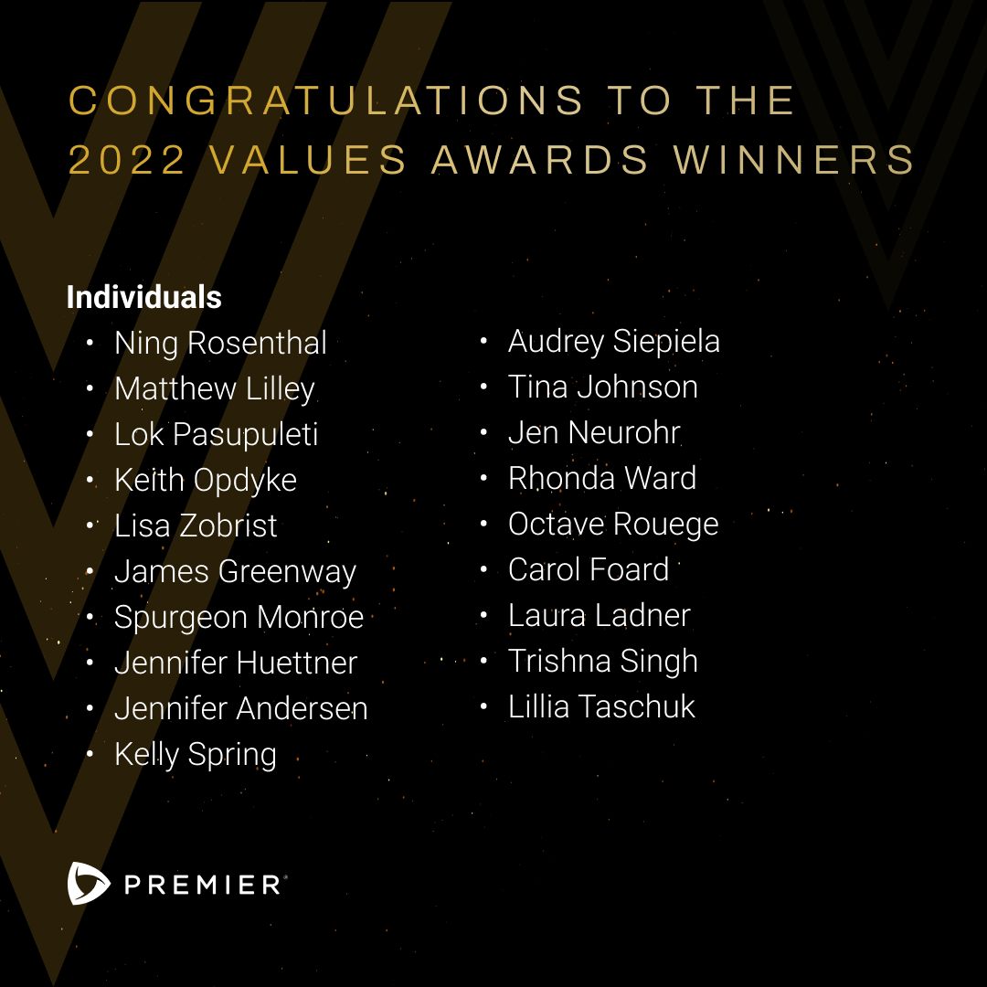 Premier Inc. - We celebrated the 2022 Premier Values... | Facebook