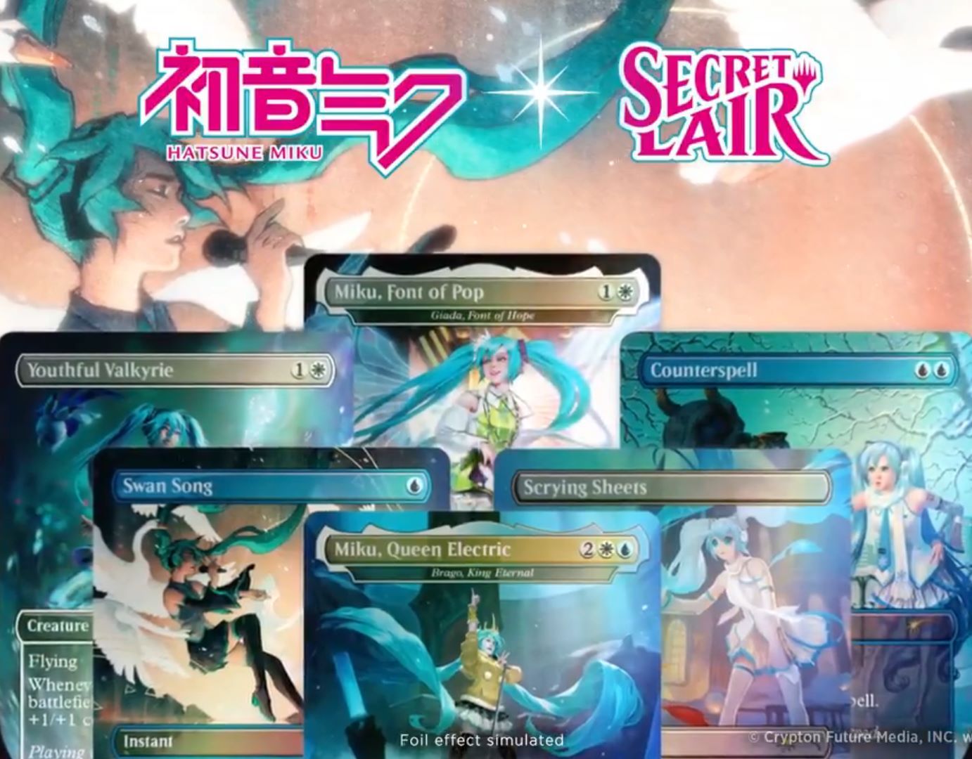 Hatsune Miku returns to Magic: The Gathering in new secret lair drop