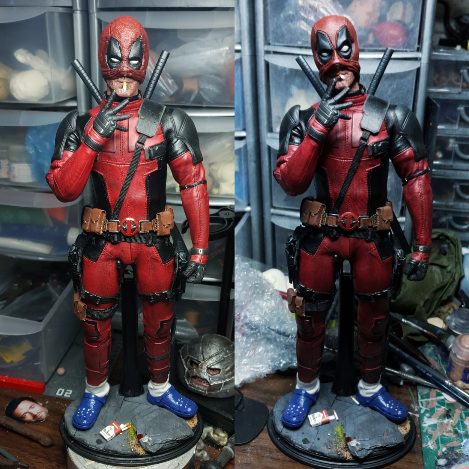 D.B.R customs - V2 movie half mask deadpool now complete....