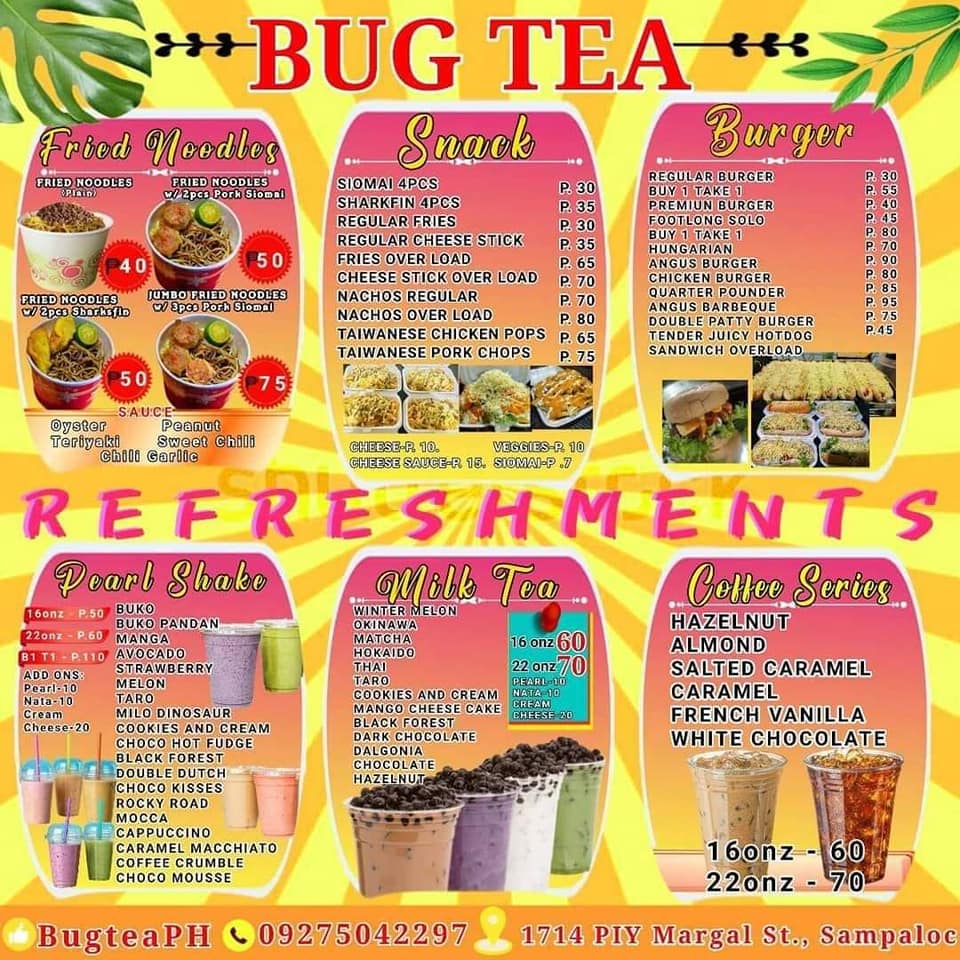 Bugtea Coolers and Snacks