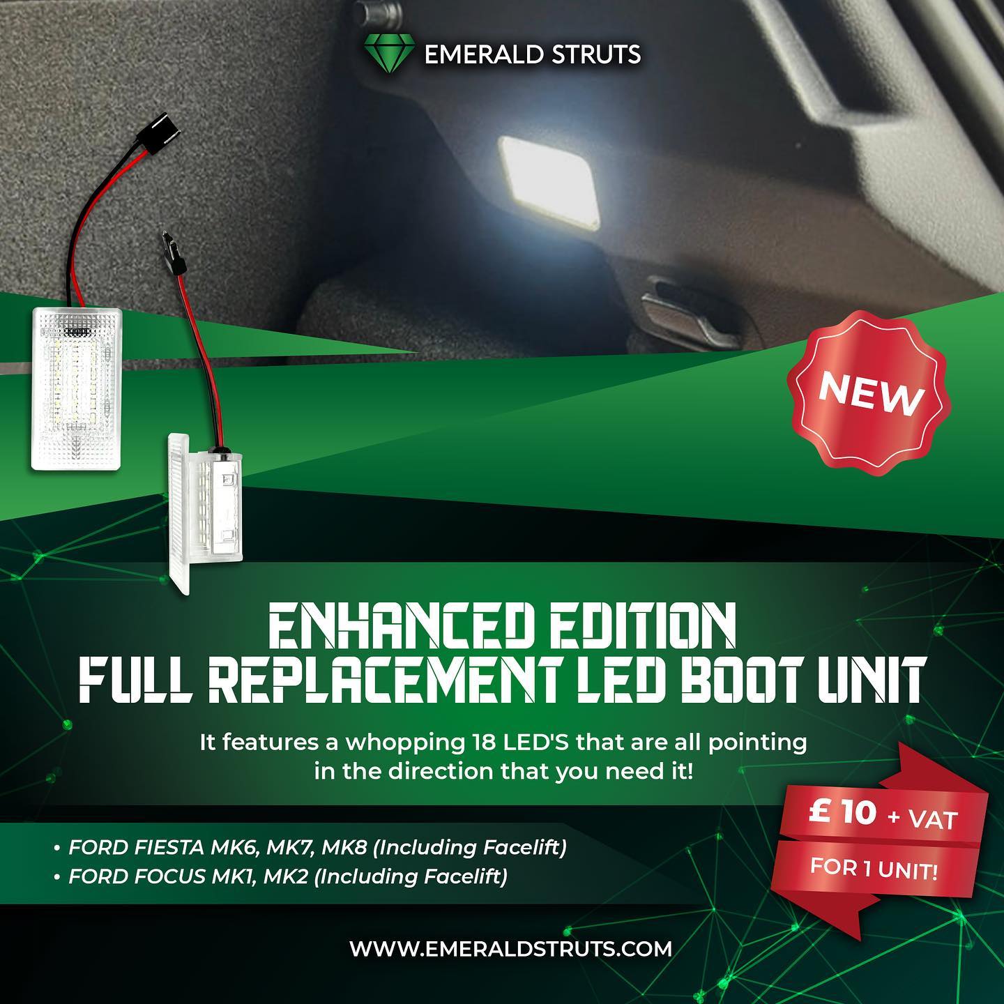 Emerald Struts - The all new LED Boot unit for Ford... | Facebook