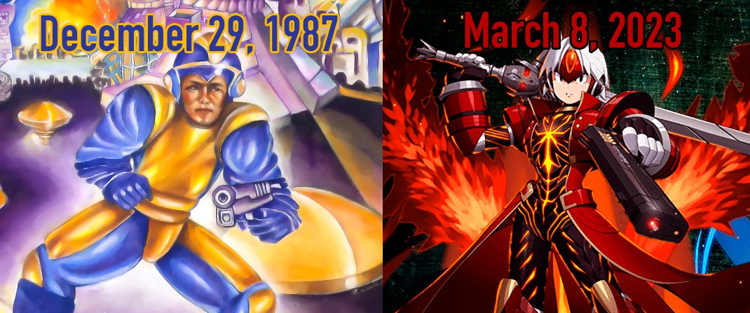 What is the story behind Megaman holding a pistol on the cover?