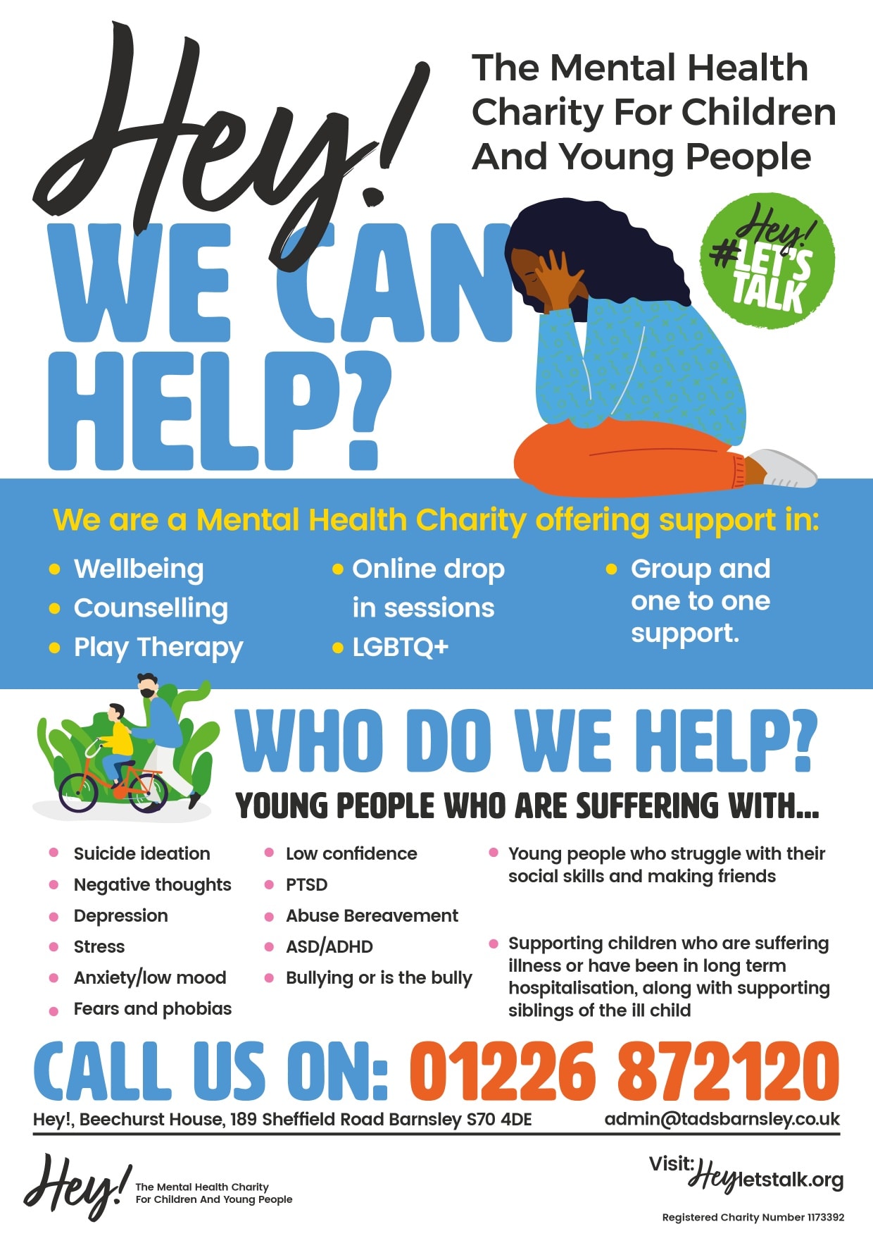 Hey, The Mental Health Charity For Children and Young People | Barnsley