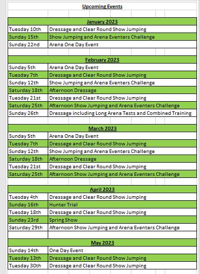 Our... - Tumpy Green Equestrian & Competition Centre