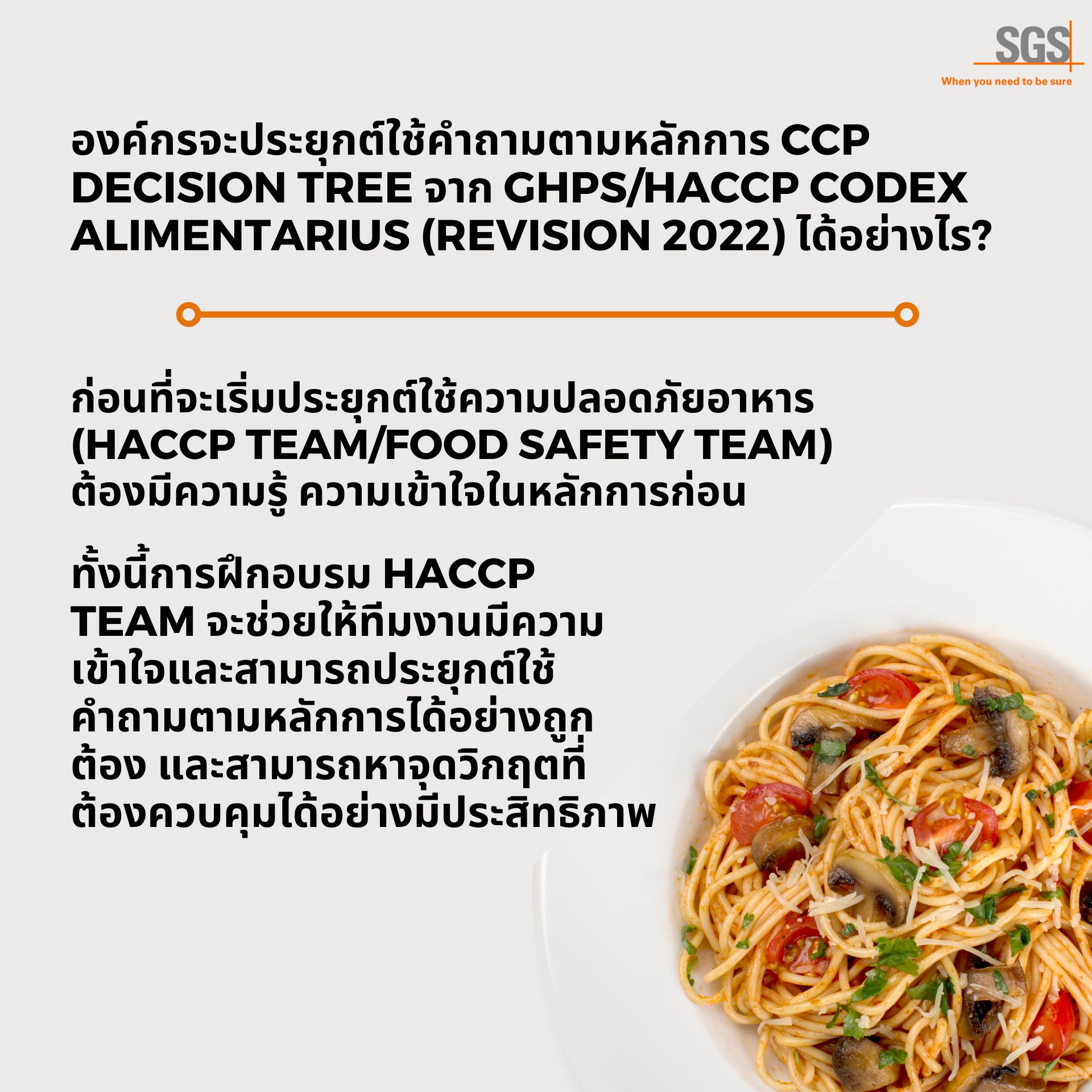 SGS - 🥘องค์กรจะประยุกต์ใช้คำถามตามหลักการ CCP Decision Tree จาก GHPs ...