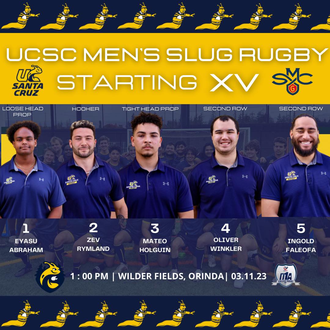 UCSC Rugby | MATCH UPDATE: SLUGS WILL FACE THE GAELS AT CARL CONELY ...