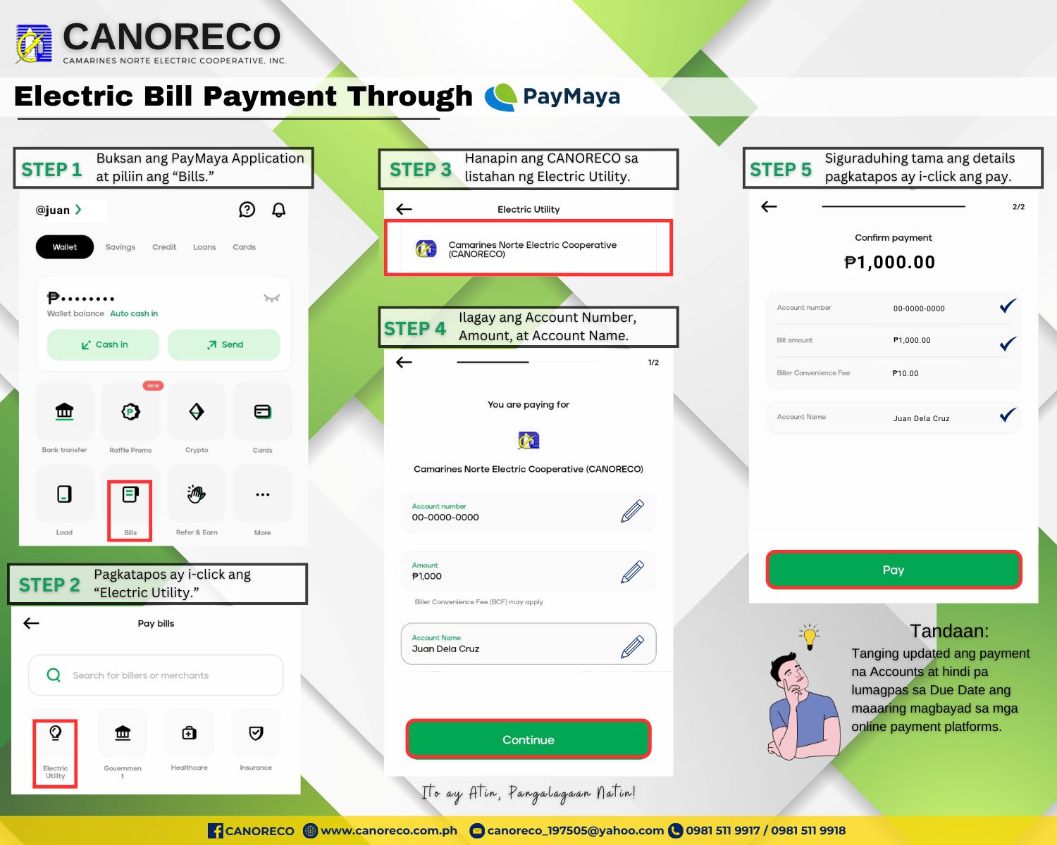CANORECO - Electric Bill Payment | ONLINE PAYMENT Mga ka-MCO! Maaari ...
