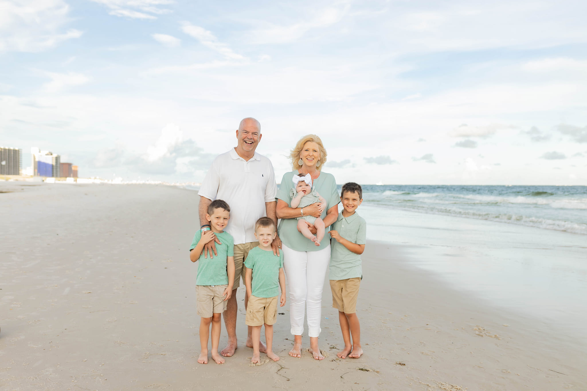 sage green dress for family pictures Coordinating beach photos outfits with a backless prom dresses