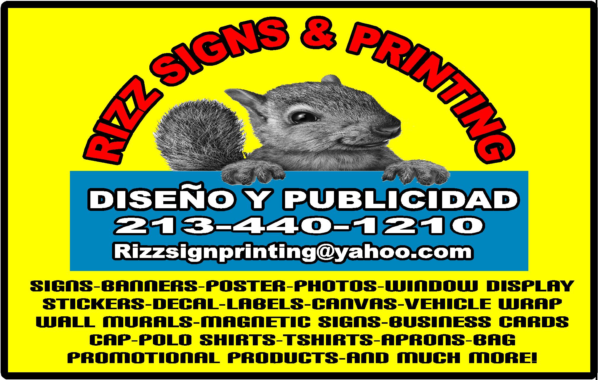 Rizz Sign & Printing | Los Angeles CA