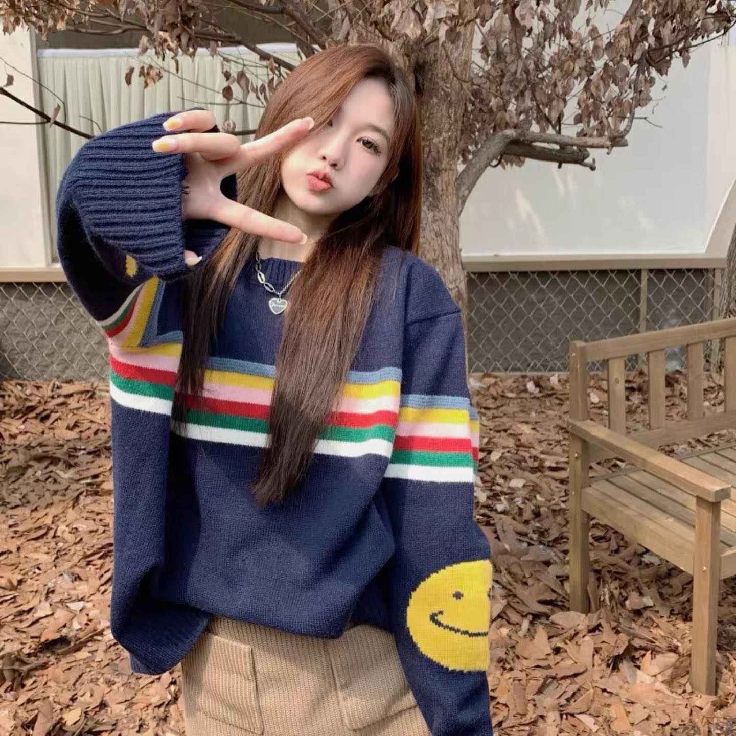 📍 พร้อมส่ง 📍 ไหมพรมคอกลมสวม... - เสื้อไหมพรมแขนยาว
