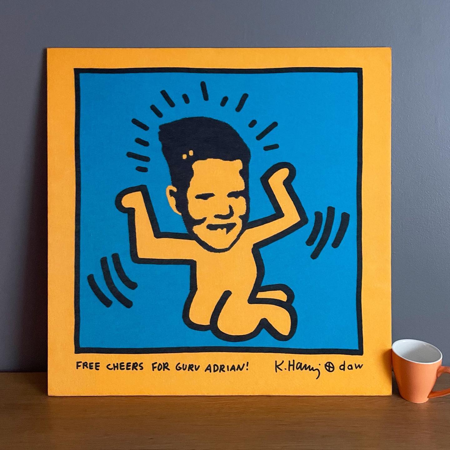 What is the story behind Keith Haring's exhibition piece?