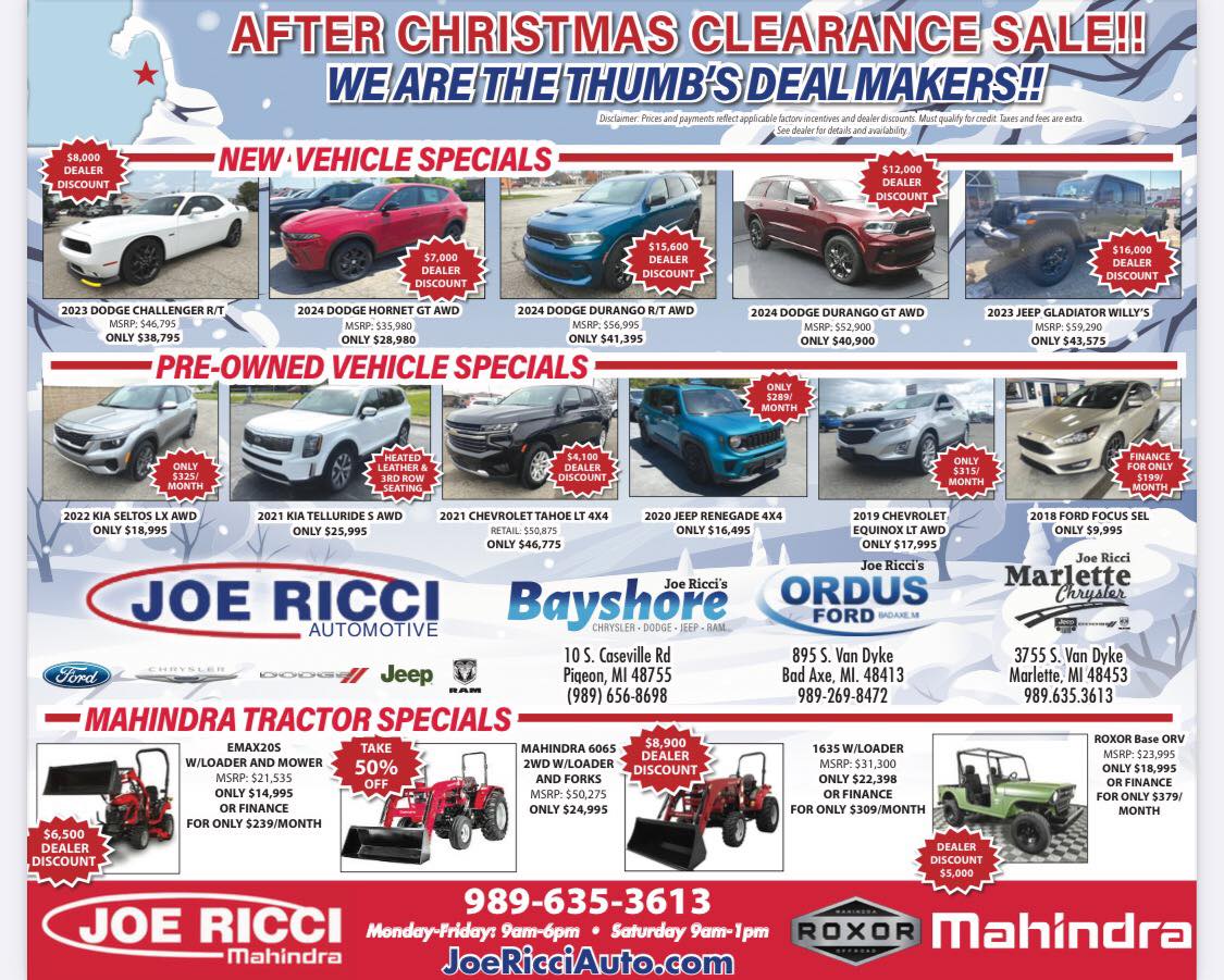 Joe Ricci Marlette Chrysler Dodge Jeep & Ram | Marlette MI