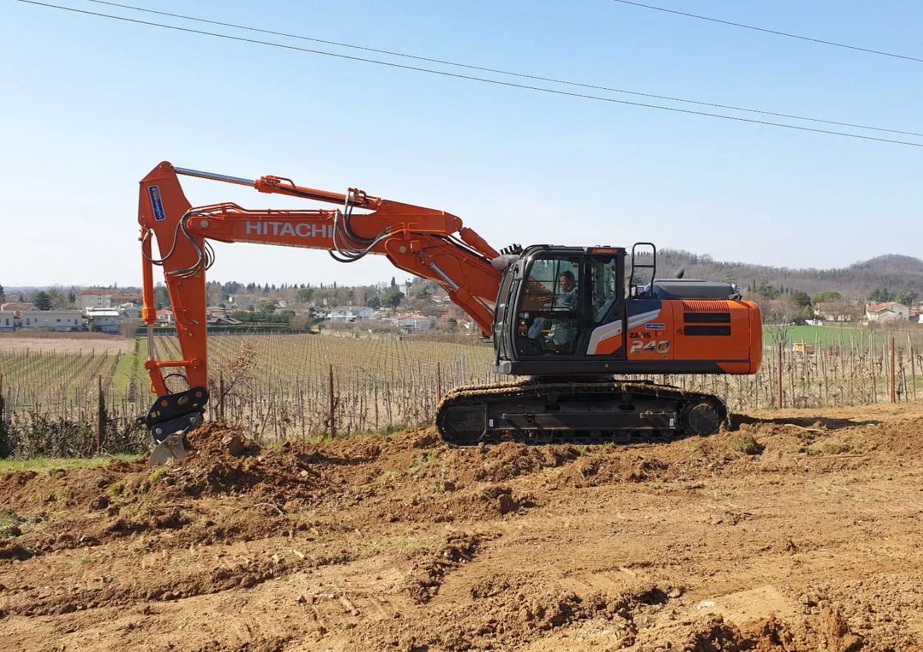 The Hitachi ZX870 during its first full day on the job in Colorado