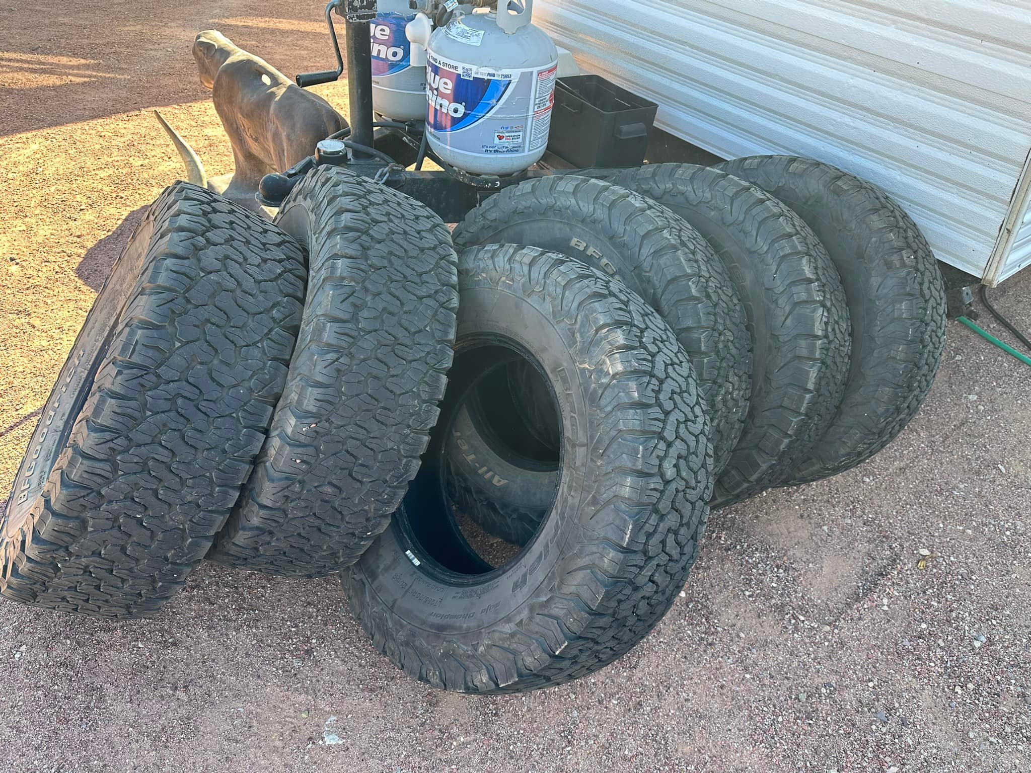 3) Used Durable Bridgestone Dueler A/T RH-S all-terrain tires in