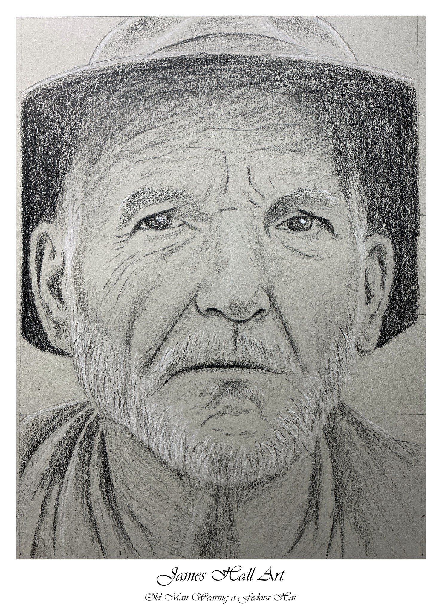 DEC - Old Man w Hat - Pen & Ballpoint on 8