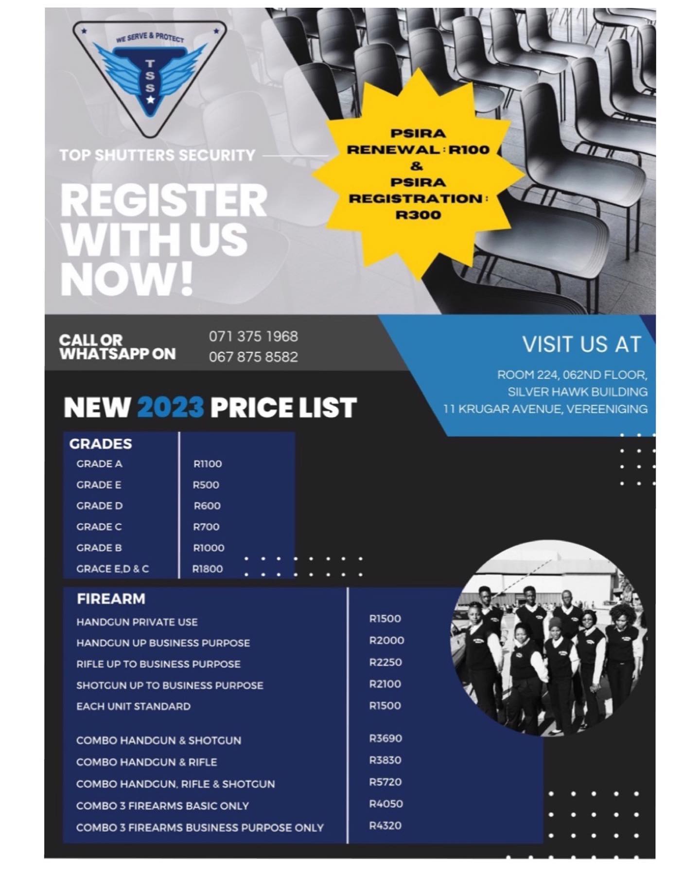 Top shutters security guarding and training services | Vereeniging