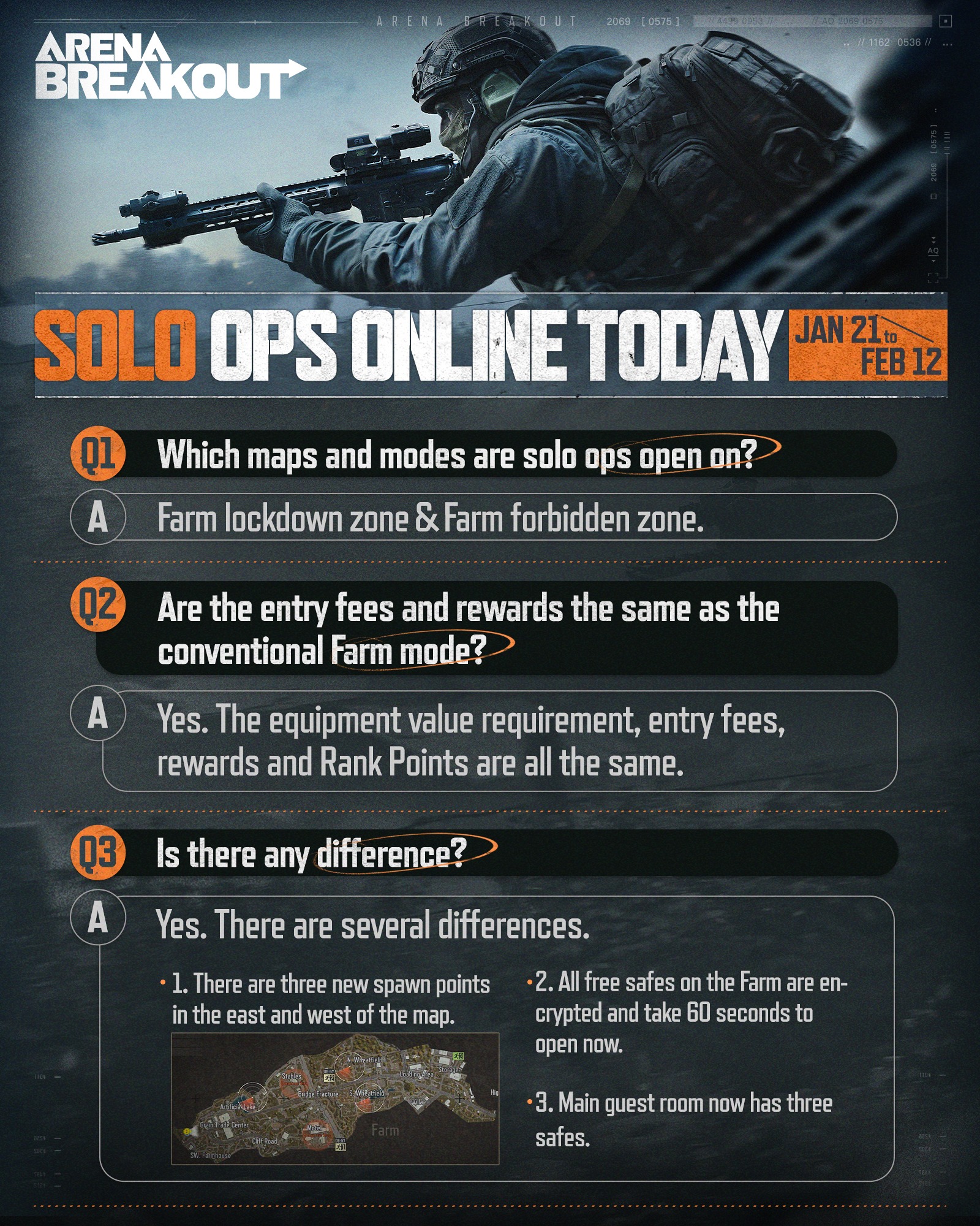 Arena Breakout - SOLO OPS ONLINE TODAY! We know what you... | Facebook