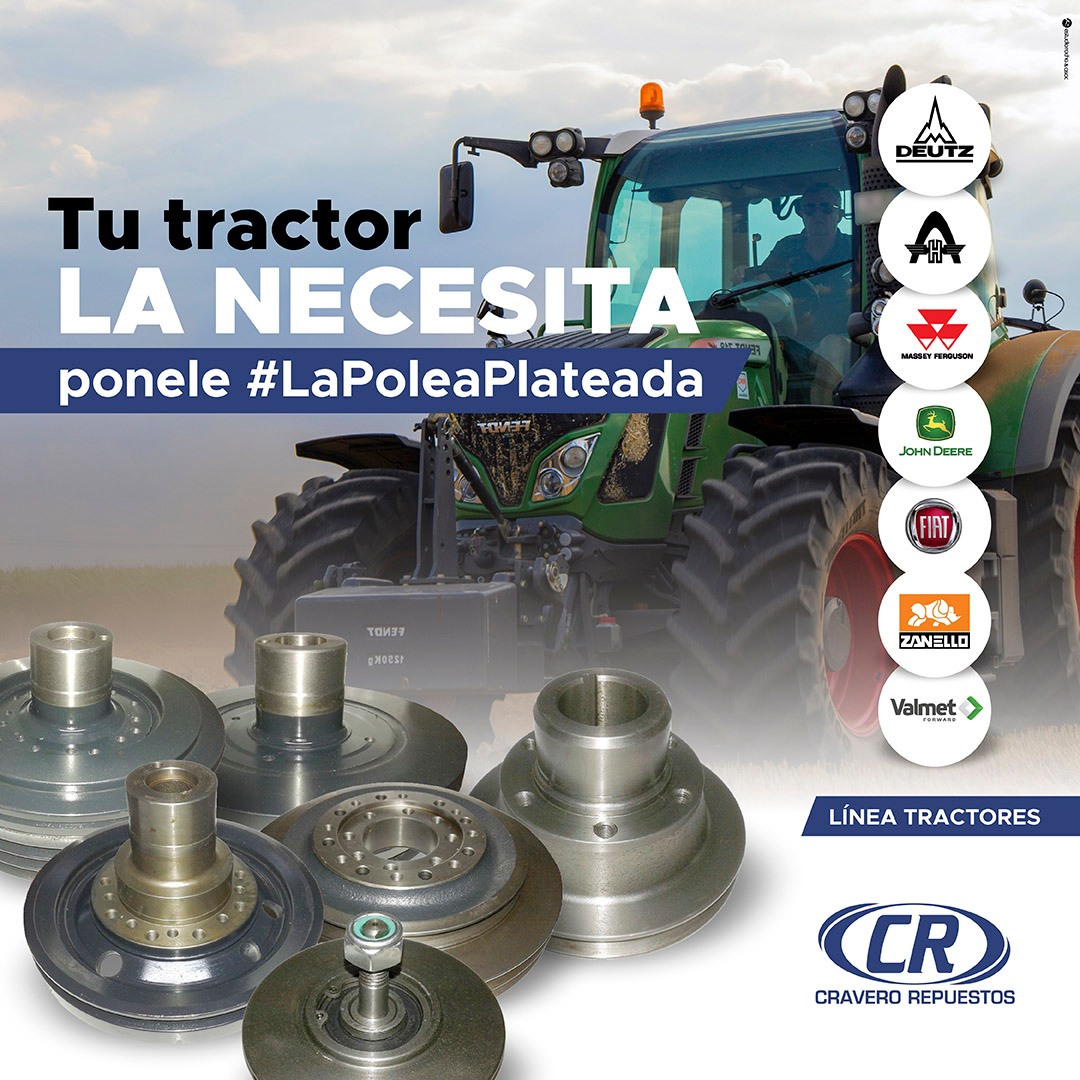La polea plateada es la marca de... - Cravero Repuestos