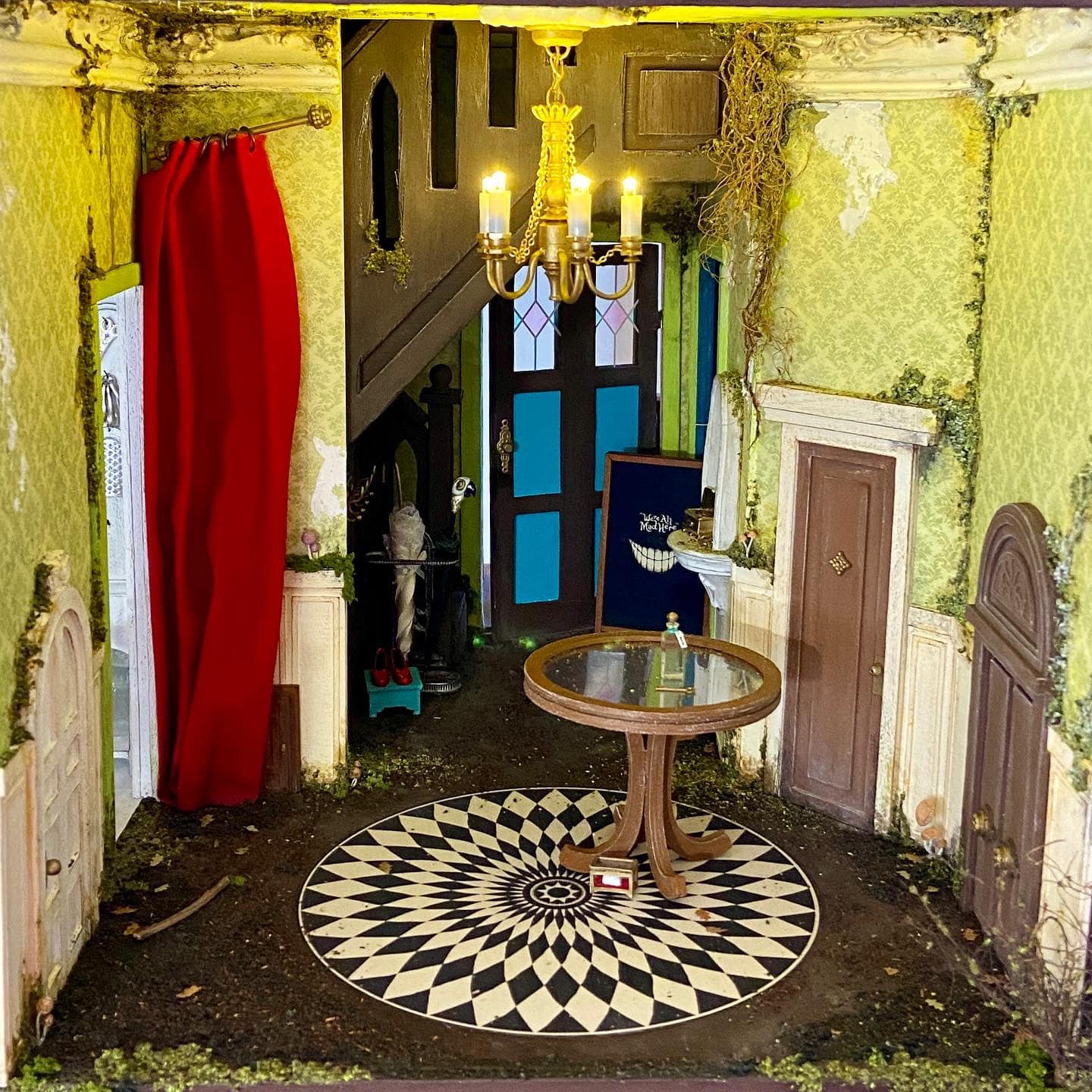 Mad Hatter house room with Mary Poppins