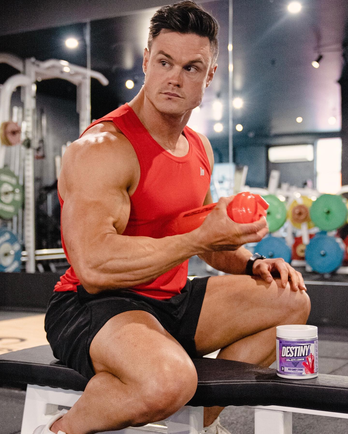 Dymatize Pre W.O. You wouldn't expect anything less from a fully dosed Dymatize pre workout than 125mg of @teacrine for long lasting energy! @teacrine is what sets Dymatize Pre W.O. apart from