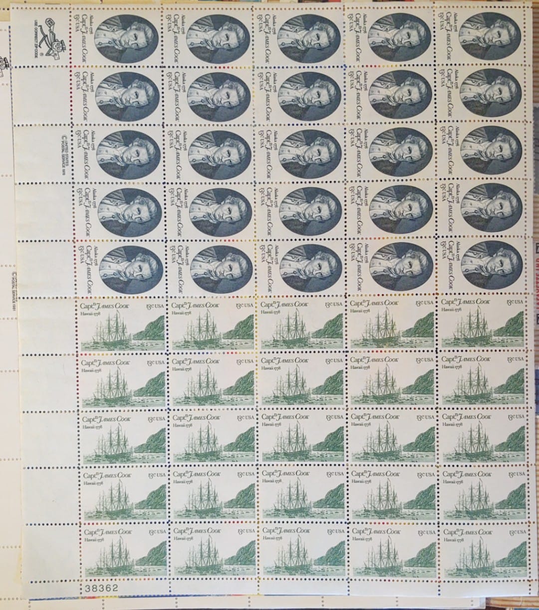 Vintage space-themed post stamps from 1978