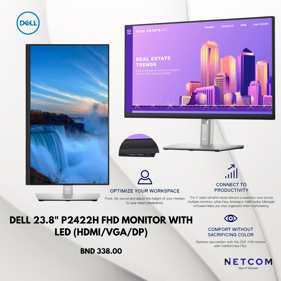 Netcom - The Dell P2422HE is a dinky 24in productivity monitor with an ...