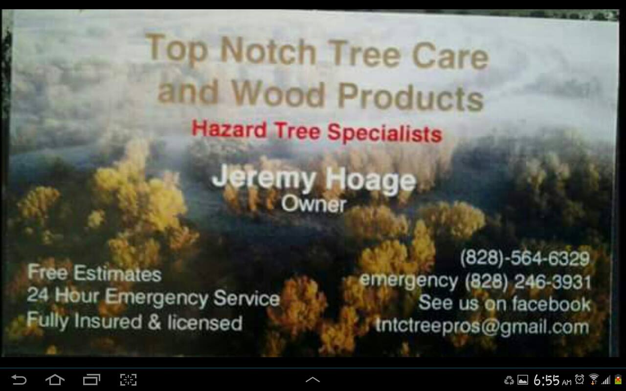 Top Notch Tree Care & Wood Products | Canton NC