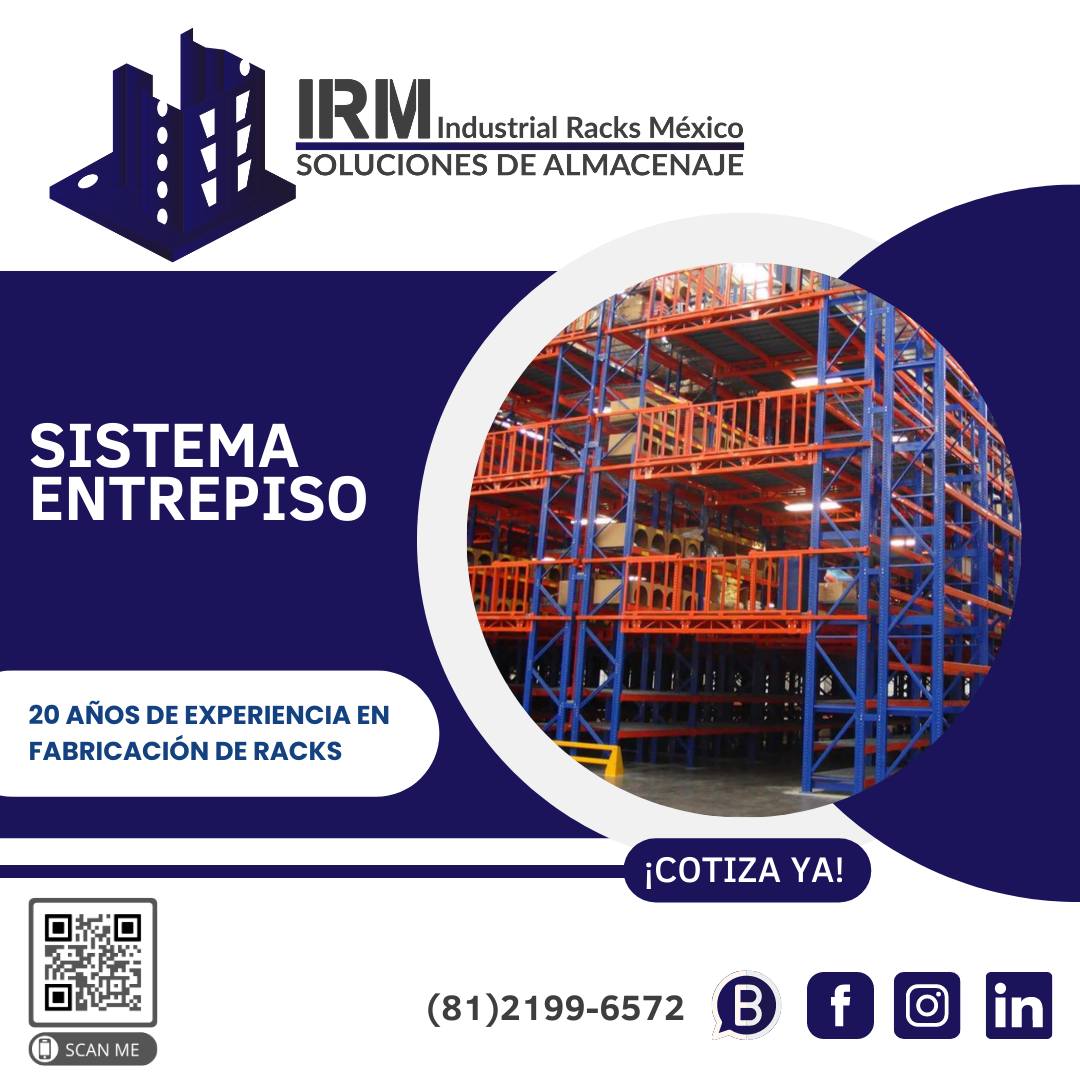 IRM racks - El Sistema Entrepiso📦 son niveles de pisos...