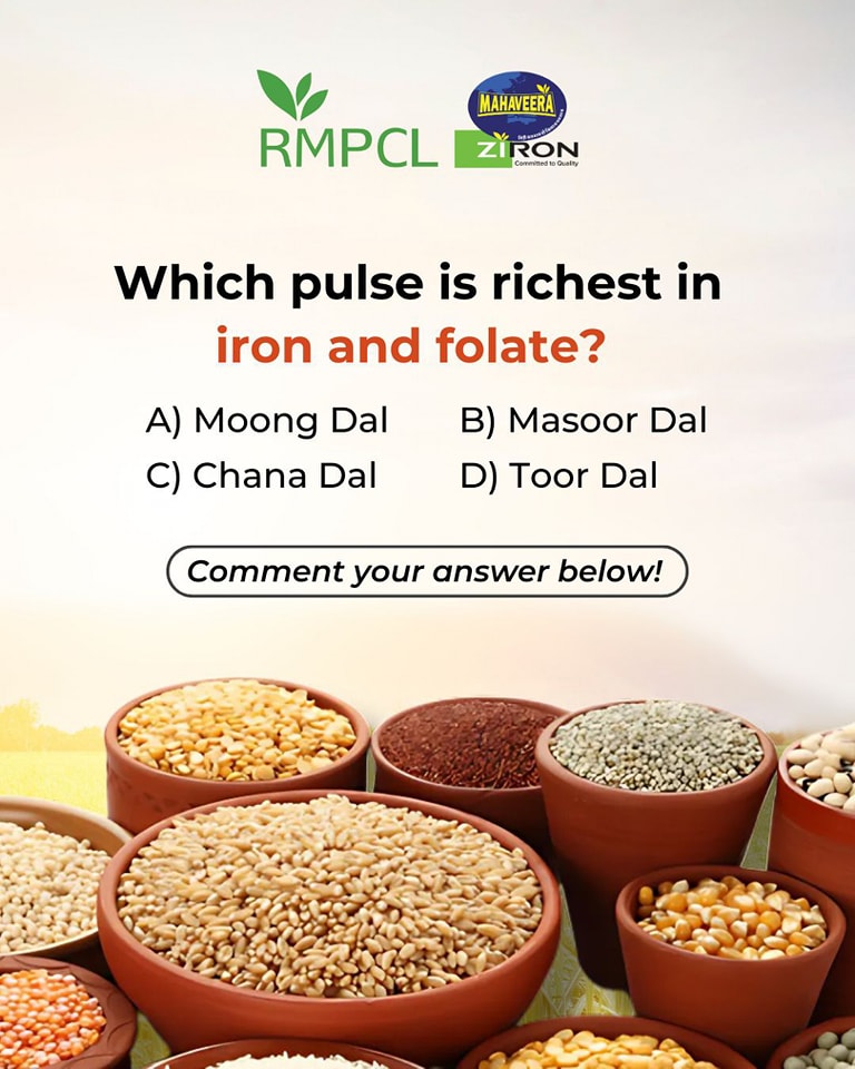 RMPCL - Do you know which pulse is the richest in iron and folate if ...